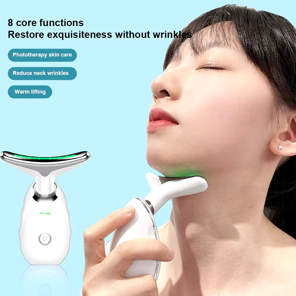 7-In-1 Electric Face Neck Massager EMS Face Massager anti Wrinkle Skin Microcurrent Neck for Daily Skin Care Routine