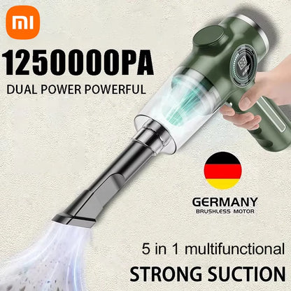 Xiaomi 1290000Pa 5-In-1 Cordless Car Vacuum Cleaner Portable Strong Suction Vacuum Cleaner Handheld Mini Car Appliance