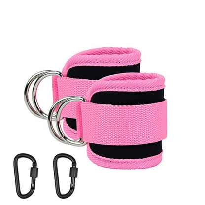 1Set Padded Ankle Straps Ankle Straps for Cable Machines Double D-Ring Fitness Ankle Cuffs for Gym Workouts Rebate Leg Extension