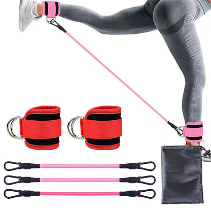 1Set Padded Ankle Straps Ankle Straps for Cable Machines Double D-Ring Fitness Ankle Cuffs for Gym Workouts Rebate Leg Extension