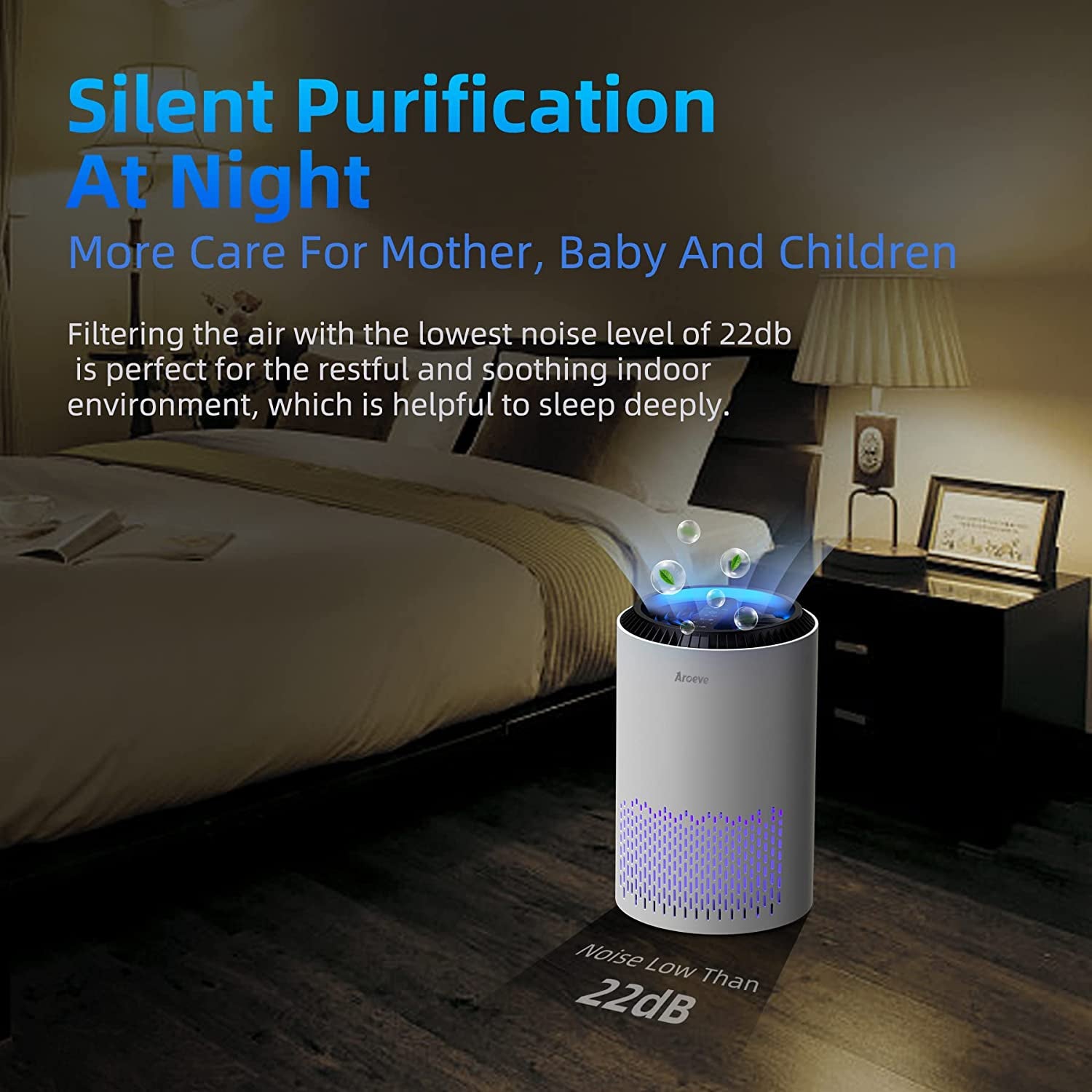 Air Purifiers for Home, HEPA Air Purifiers Air Cleaner for Smoke Pollen Dander H