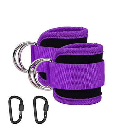 1Set Padded Ankle Straps Ankle Straps for Cable Machines Double D-Ring Fitness Ankle Cuffs for Gym Workouts Rebate Leg Extension