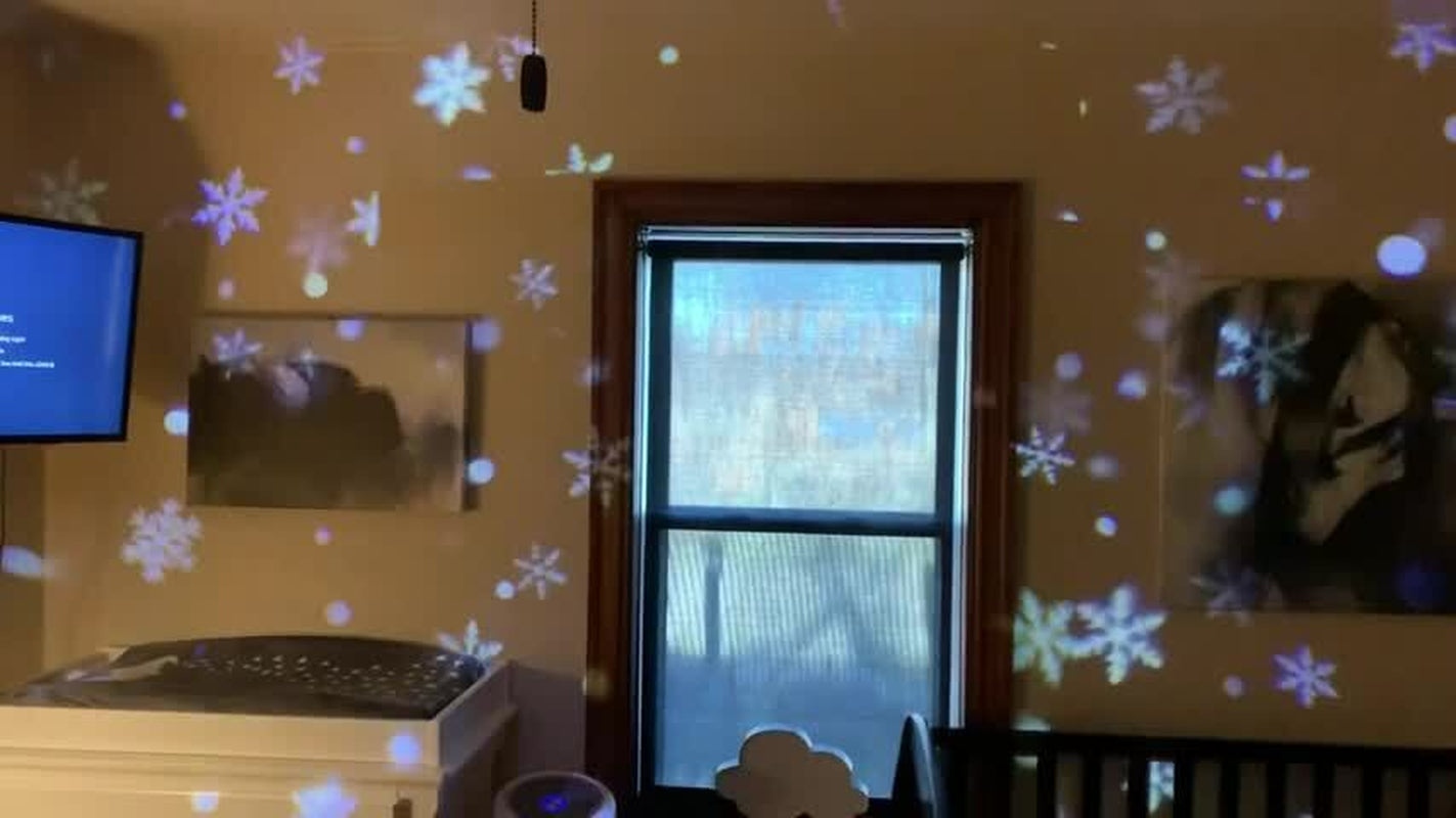 Brighter LED Dynamic Snowflake Christmas Light Projector Snowfall Landscape Lamp