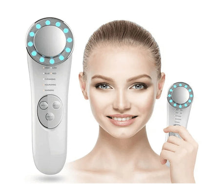 Face Massager 7 in 1 Skin Care Tools Red and Blue Light Therapy High Frequency Facial Machine Face Cleaner Lifting Machine Face Machine