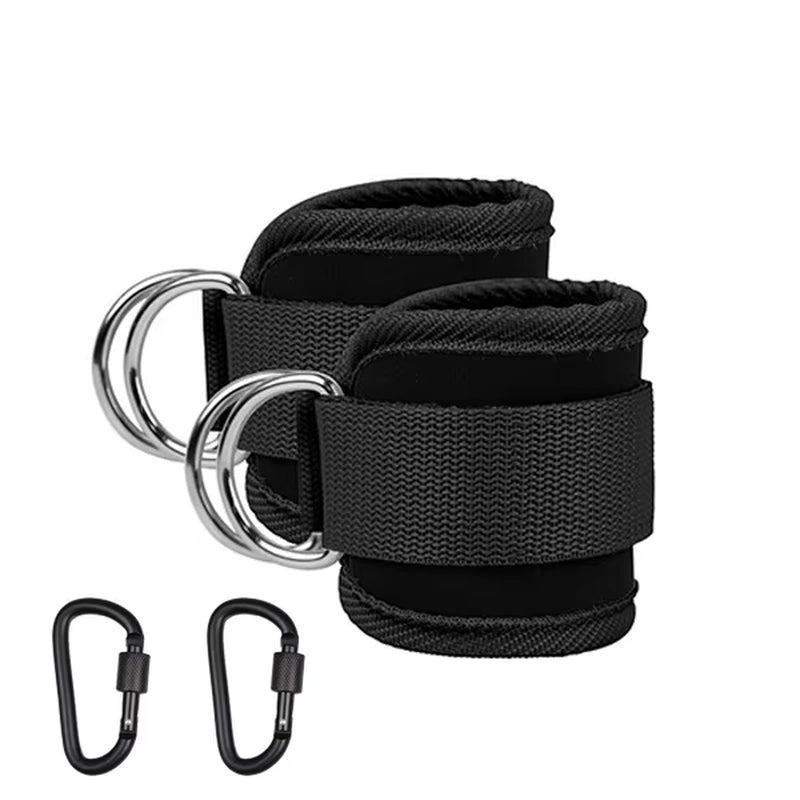 1Set Padded Ankle Straps Ankle Straps for Cable Machines Double D-Ring Fitness Ankle Cuffs for Gym Workouts Rebate Leg Extension