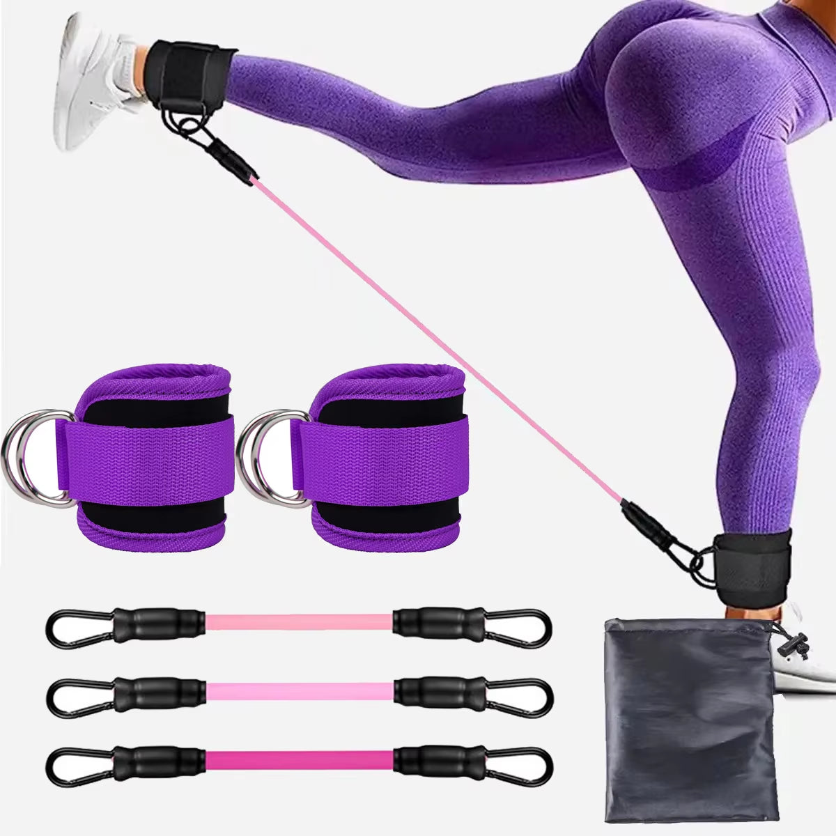 1Set Padded Ankle Straps Ankle Straps for Cable Machines Double D-Ring Fitness Ankle Cuffs for Gym Workouts Rebate Leg Extension