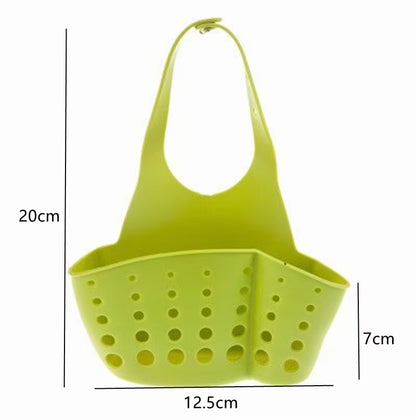 Home Storage Drain Basket Kitchen Sink Holder Adjustable Soap Sponge Shlf Hanging Drain Basket Bag Kitchen Accessories