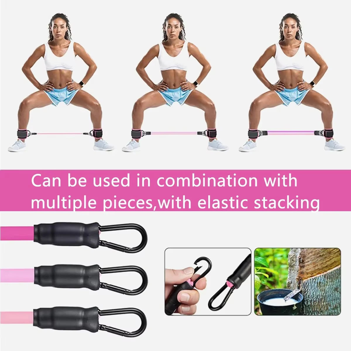 1Set Padded Ankle Straps Ankle Straps for Cable Machines Double D-Ring Fitness Ankle Cuffs for Gym Workouts Rebate Leg Extension